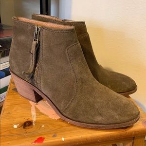 Madewell Olive Suede Janice Bootie